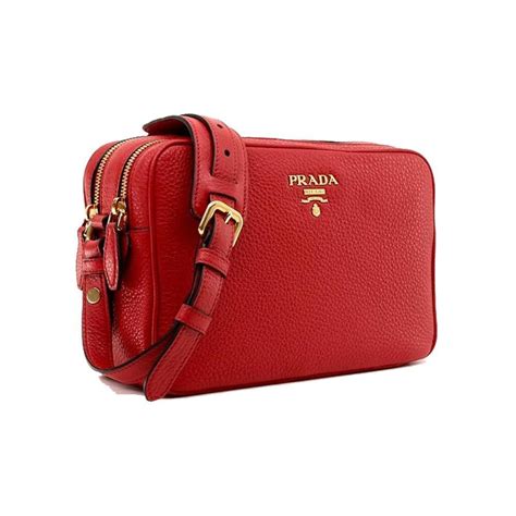 prada vitello phenix crossbody small red|Prada Women's Small Vitello Phenix Rosso Red Leather .